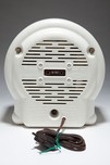 Rare Radialva ”Super-Boum” Radio in White Plaskon with Blue Trim